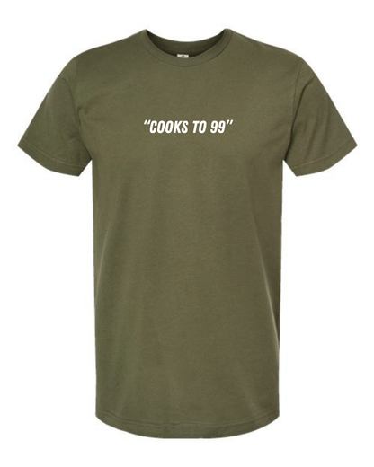 Classic Cotton T-Shirt  "Cooks to 99"